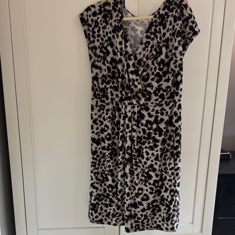Leopard Print Wrap Dress